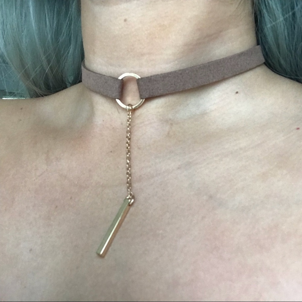 NUDE GOLD HANGING CHOKER FESTIVAL JEWELRY